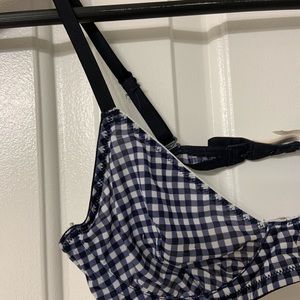 J. Crew Gingham underwire bra
